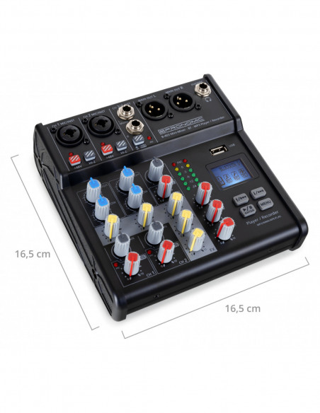 Pronomic B-403 Mini Mixer with Bluetooth® and USB Recording , Pronomic B-403 Mini Mixer com Bluetooth® e Gravação USB