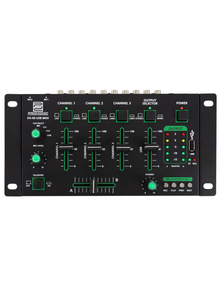 Pronomic DX-50 USB MKII 4-channel DJ mixer with Bluetooth , Pronomic DX-50 USB MKII 4-Channel DJ Mixer com Bluetooth