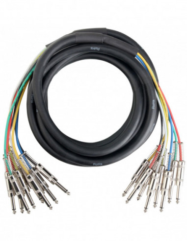 Pronomic Stage MJJ8-6 Multicore Cable 8 x 6.3 mm Jack mono to 6.3 mm Jack mono 8 x 6 m
