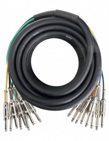 Pronomic Stage MJJ8-10 Multicore Cable 8 x 6.3 mm Jack mono to 6.3 mm Jack mono 8 x 10 m