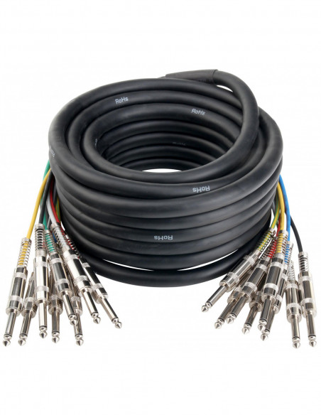 Pronomic Stage MJJ8-10 Multicore Cable 8 x 6.3 mm Jack mono to 6.3 mm Jack mono 8 x 10 m