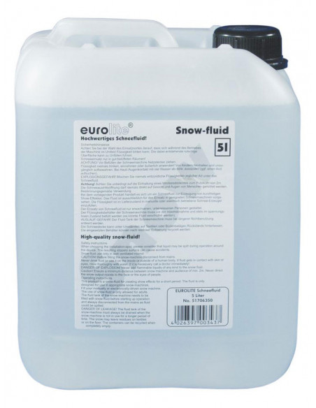 Showlite SM-600 Snow Machine Set incl. Snow Fluid 5L , ShowLite SM-600 Snow Machine Set incl. Fluido de Neve 5L.