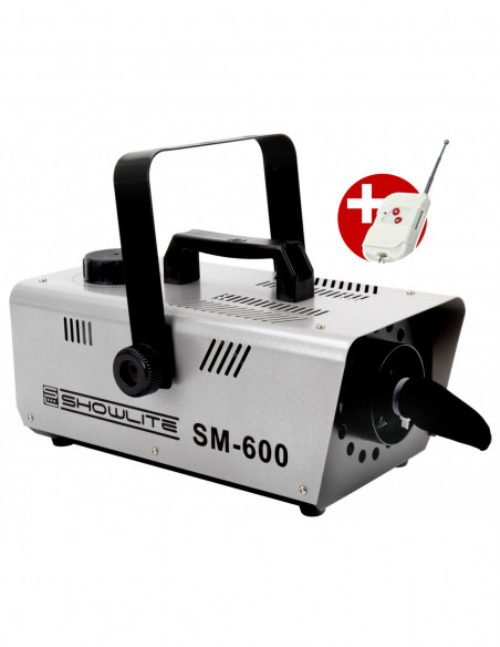 Complete Set Showlite SM-600 Snow Machine 600W incl. remote control and 1 L snow-making fluid