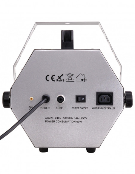 Showlite BM-60 Bubble Machine incl. UV-Fluid, yellow , Máquina de bolha Showlus BM-60 incl. Fluido UV, Amarelo