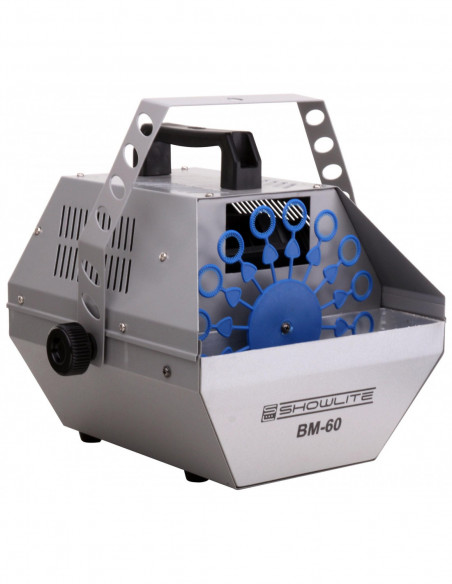 Showlite BM-60 Bubble Machine incl. UV-Fluid, blue , Máquina de bolha Showlus BM-60 incl. UV-fluido, azul