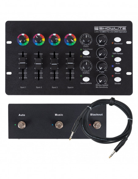 Showlite LDO-10 MKII FS + Footswitch Set , Showlite ldo-10 mkii fs + conjunto de pedal