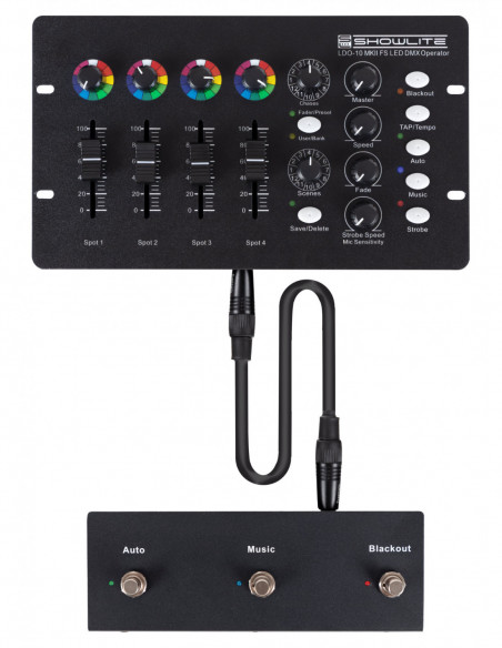 Showlite LDO-10 MKII FS + Footswitch Set , Showlite ldo-10 mkii fs + conjunto de pedal