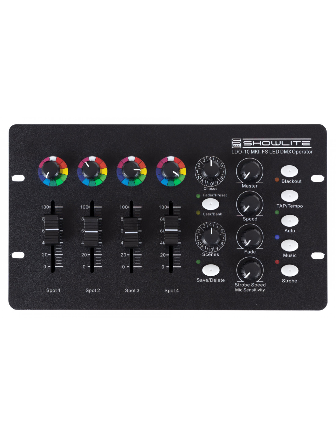 Console DMX Showlite LDO-10 MKII FS + Pédale - Contrôleur Lumière LED Pour Petits Spectacles, Bars, Artistes Solo