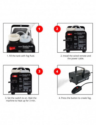 Showlite SN-400 fog machine + Fluid...