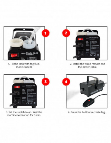 Showlite SN-400 Fog Machine , Máquina...