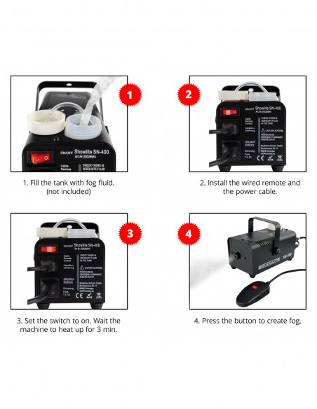 Showlite SN-400 Fog Machine , Máquina de névoa de showlite sn-400