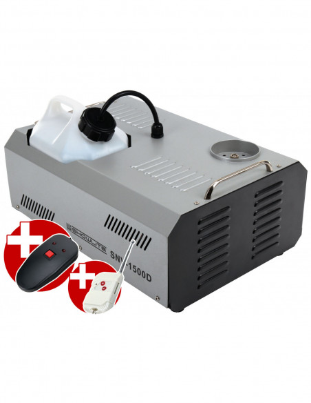 Complete Set Showlite SNV-1500D DMX Fog Machine 1500W incl. remote control + 5L liquid fog