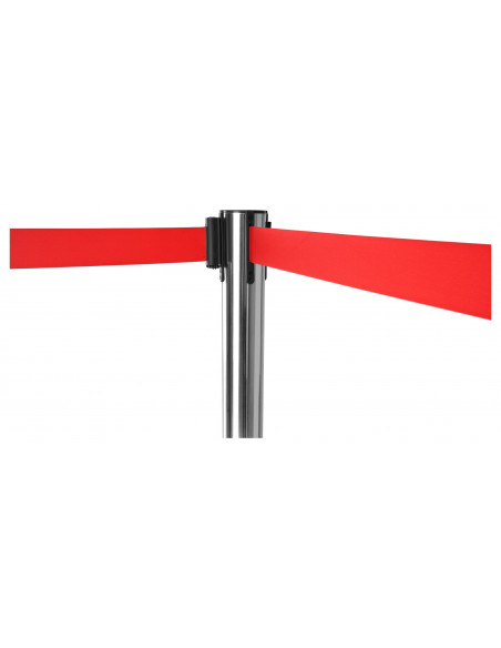 Stagecaptain PLS-200S Crowd Control Stanchion Silver Pair Set With Sign Attachment ,  Controle de multidão