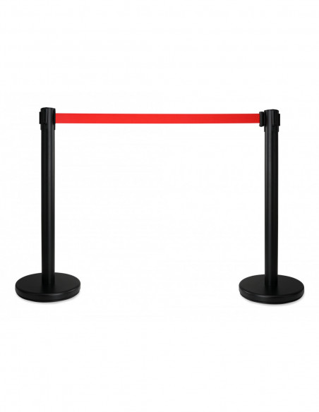 Stagecaptain PLS-200B Absperrband schwarz SA SET Absperrband 200cm schwarz mit Schilderaufsatz , Stagecaptain Pls-200B