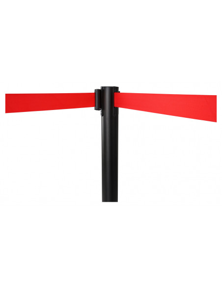 Stagecaptain PLS-200B Absperrband schwarz SA SET Absperrband 200cm schwarz mit Schilderaufsatz , Stagecaptain Pls-200B