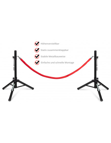 Pronomic PLS-200 Personenleitsystem faltbar Set mit 2m Seil , Pronomic pls-200 personenleitsystemstem Faltbar Set