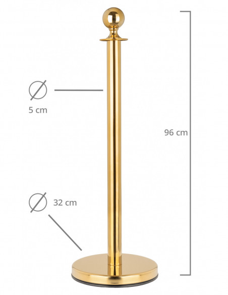 Stagecaptain PLS-150-Deluxe 1.1-150G SET 1 Pfosten, 1 Seil 1,5m, Gold
