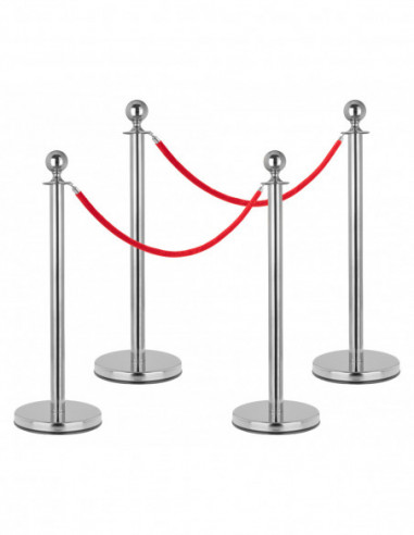 Stagecaptain PLS-150 Deluxe 4.2-200S Barrier Stand Crowd Guidance System 2.0m Silver