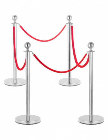 Stagecaptain PLS-150 Deluxe 4.4-150S Barrier Stand Crowd Guidance System 1.5m silver