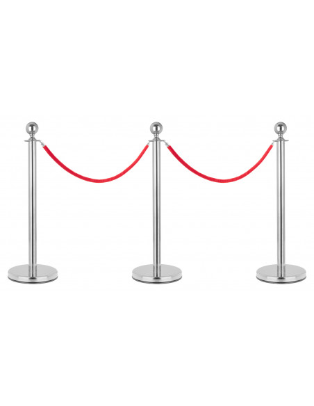 Stagecaptain PLS-150 Deluxe 3.2-150S Barrier Stand Crowd Guidance System 1.5m silver