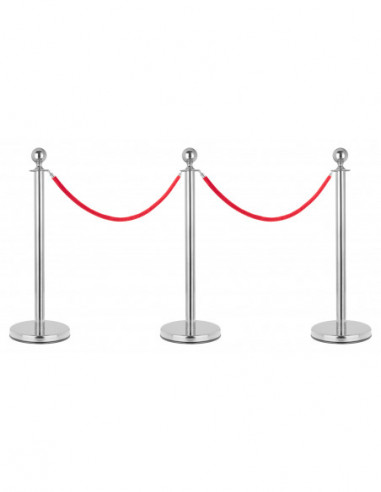 Stagecaptain PLS-150 Deluxe 3.2-200S Barrier Stand Crowd Guidance System 2.0m Silver