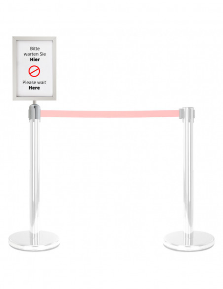 Stagecaptain SAHA-4 Silver Sign Holder for PLS-200 Barrier Stand