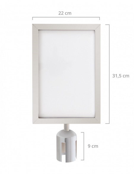 Stagecaptain SAHA-4 Silver Sign Holder for PLS-200 Barrier Stand