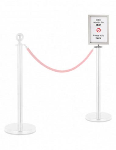 Stagecaptain SAHK-4 Silver Sign Holder for PLS-150 Deluxe Barrier Stand