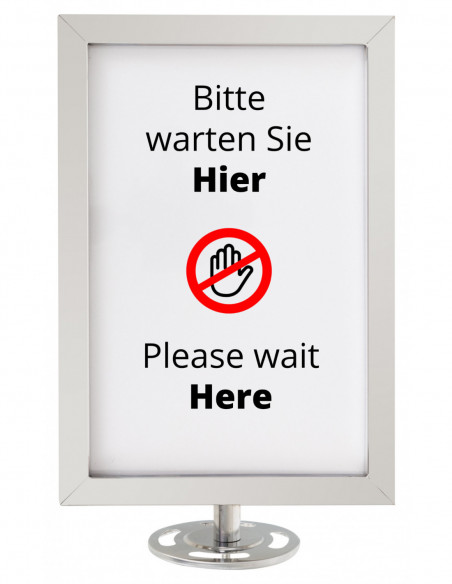 Stagecaptain SAHK-4 Silver Sign Holder for PLS-150 Deluxe Barrier Stand