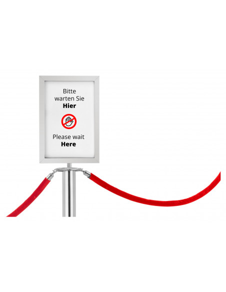 Stagecaptain SAHK-4 Silver Sign Holder for PLS-150 Deluxe Barrier Stand