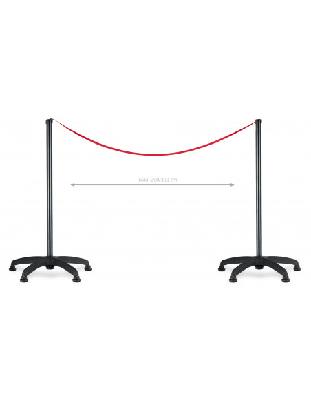 Stagecaptain PLSB-BASIC Barrier Stand Crowd Control System - 2 pairs, black
