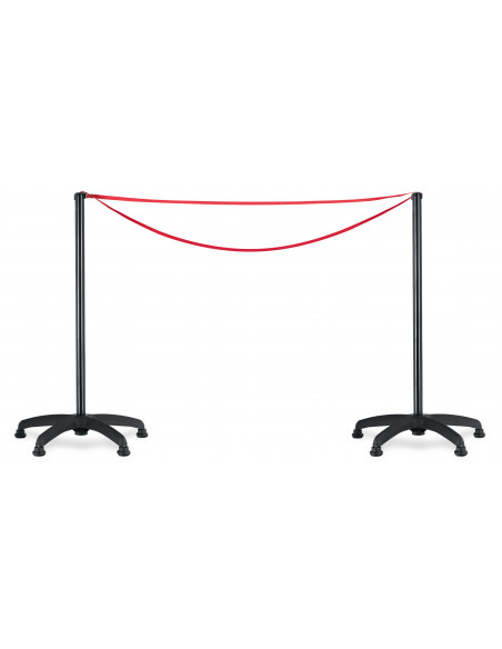 Stagecaptain PLSB-Basic Absperrband Paar BK 5x SET 10 Ständer mit Ausziehband 2 m , max. Dehnung 3 m