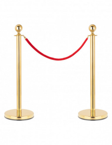 Stagecaptain PLS-150 Deluxe 2.1-200G Barrier Stand Crowd Guidance System 2.5m Gold