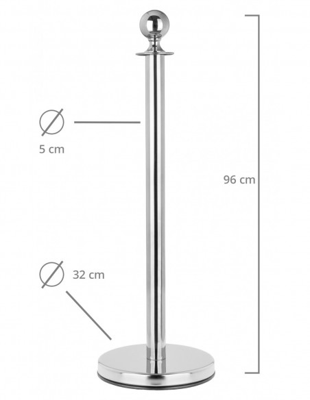 Stagecaptain PLS-150 Deluxe 2.1-200G Barrier Stand Crowd Guidance System 2.0 m silver