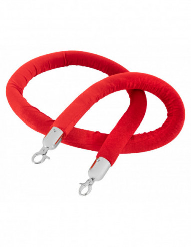 Stagecaptain RRS-150 Rope - Cord for PLS-150S Queue Barrier Post Red/Silver 1.5m
