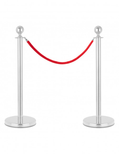 Stagecaptain RRS-150 Rope - Cord for PLS-150S Queue Barrier Post Red/Silver 1.5m