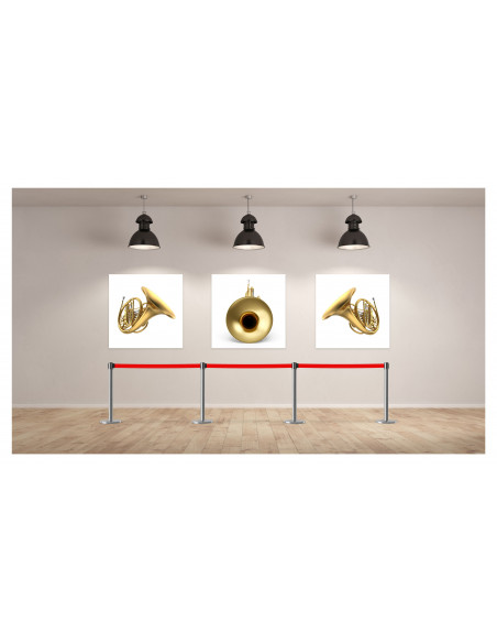 Stagecaptain PLS-200B Barricade Crowd Direction System  Silver 4-Piece SET