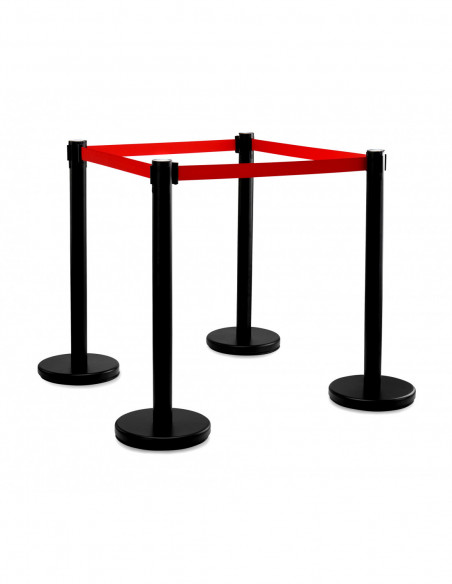 Stagecaptain PLS-200B Barricade Crowd Direction System  Black 4-Piece SET