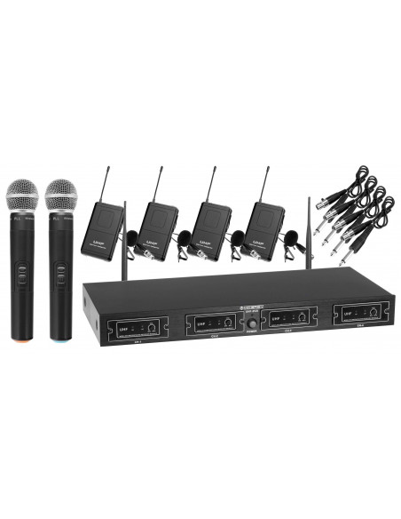 McGrey UHF-2V4I Quad Wireless Set , Conjunto sem fio McGrey uhf-2v4i quad