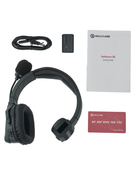 Hollyland Solidcom SE Wireless Slave — Headset sem fios, de ouvido único, com comunicação Full-Duplex (2.4 GHz)