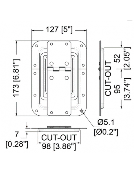PENN P2558Z Dobradiça Encosto Grande
