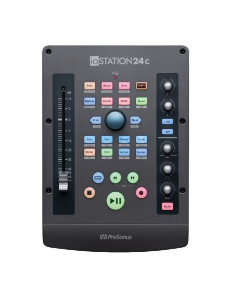 Interface de áudio e controlador de produção PreSonus ioStation 24C
