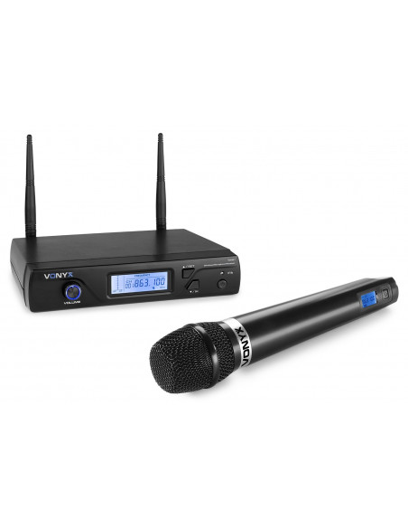 VONYX WM61 WIRELESS MICROPHONE UHF 16CH WITH 1 HANDHELD MICROPHONE