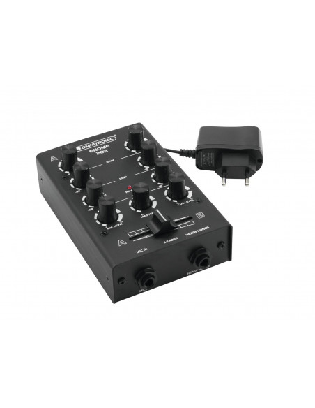 OMNITRONIC GNOME-202 Mini Mixer black - Mesa de mistura dj de dois canais