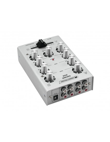 OMNITRONIC GNOME-202 Mini Mixer silver - Mesa de mistura dj de 2 canais