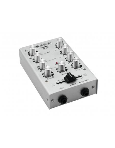 OMNITRONIC GNOME-202 Mini Mixer silver - Mesa de mistura dj de 2 canais