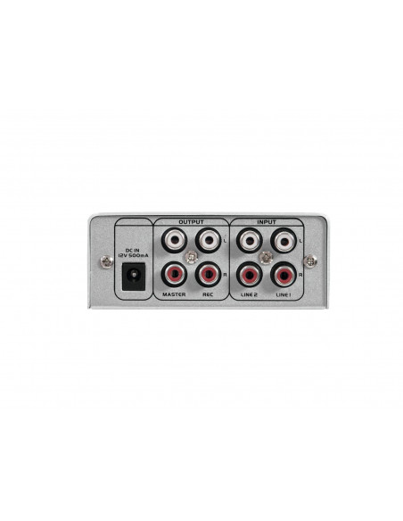 OMNITRONIC GNOME-202 Mini Mixer silver - Mesa de mistura dj de 2 canais