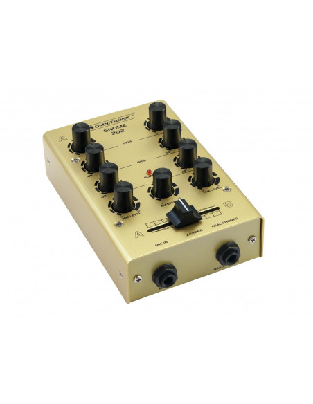 OMNITRONIC GNOME-202 Mini-Mixer gold Mesa de mistura DJ de dois canais
