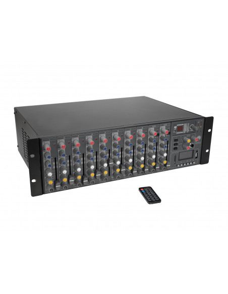 OMNITRONIC RM-1422FXA USB Rack Power Mixer