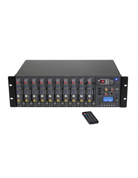 OMNITRONIC RM-1422FXA USB Rack Power Mixer